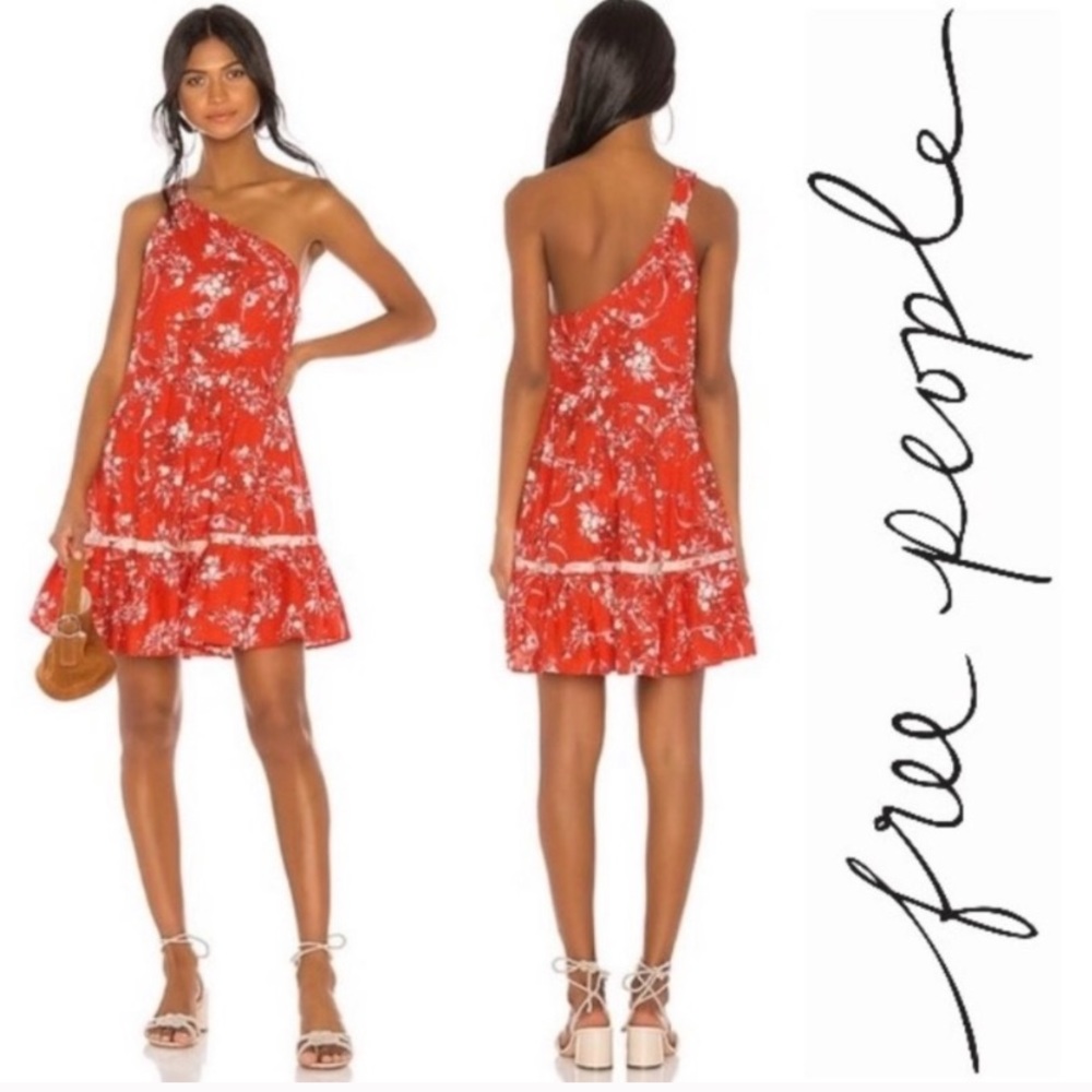 Free People Floral One Shoulder All Mine Dress - Picture 1 of 4